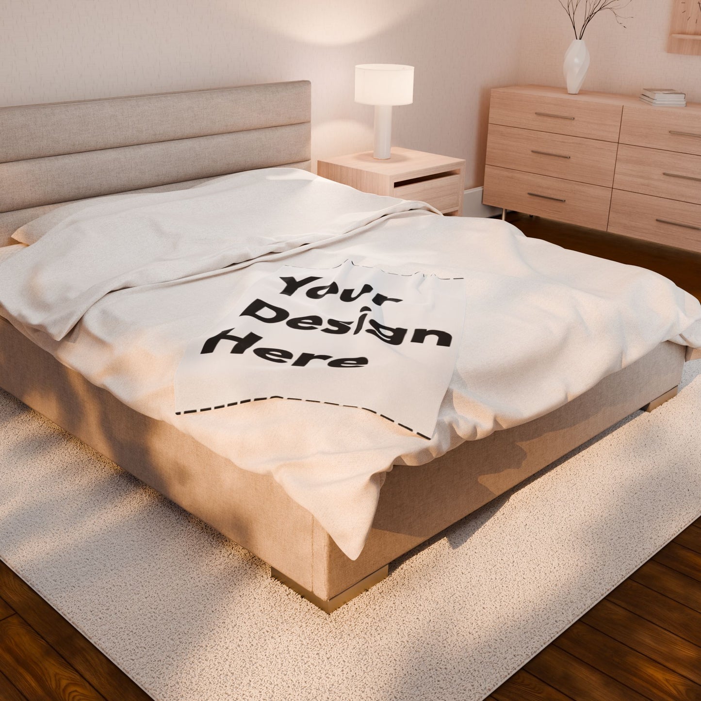 Personalizable Velveteen Plush Blanket
