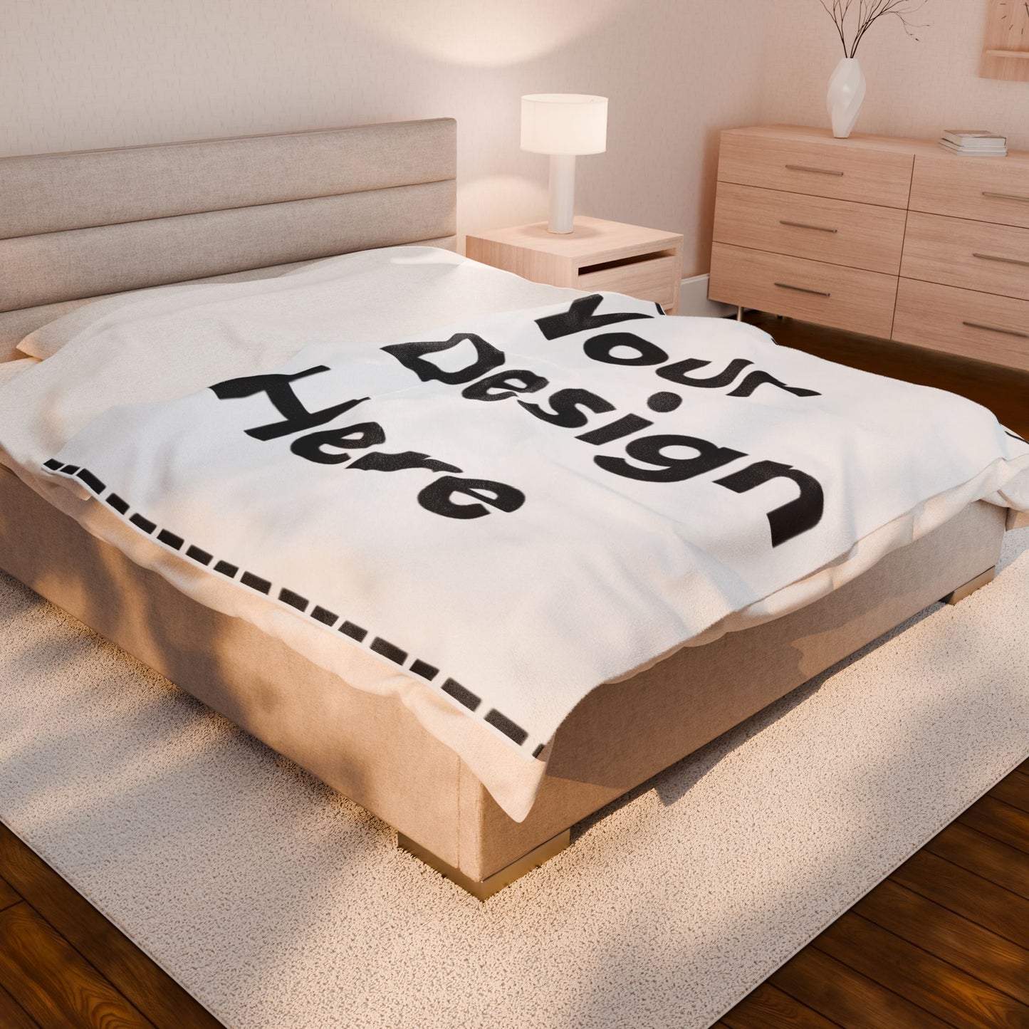 Personalizable Velveteen Plush Blanket