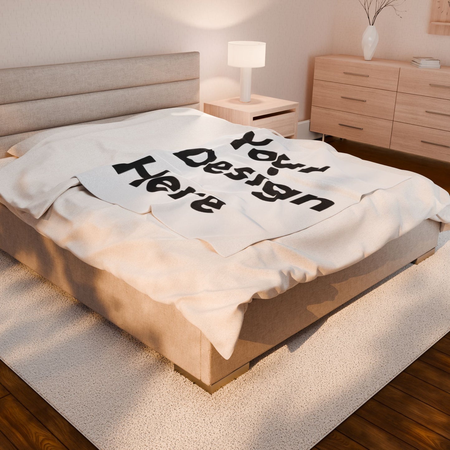 Personalizable Velveteen Plush Blanket