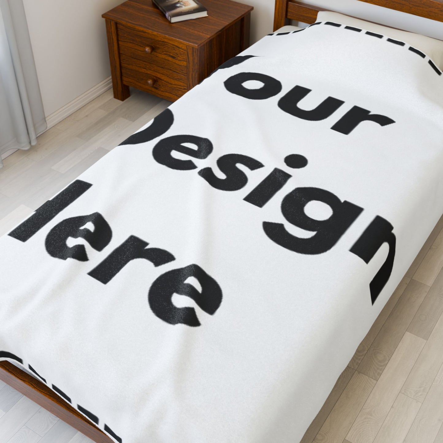 Personalizable Velveteen Plush Blanket