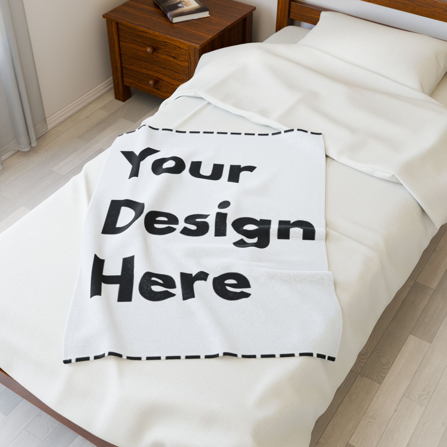 Personalizable Velveteen Plush Blanket