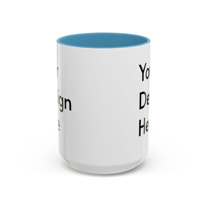 Personalized Custom Text Coffee Mug — 11/15oz Accent