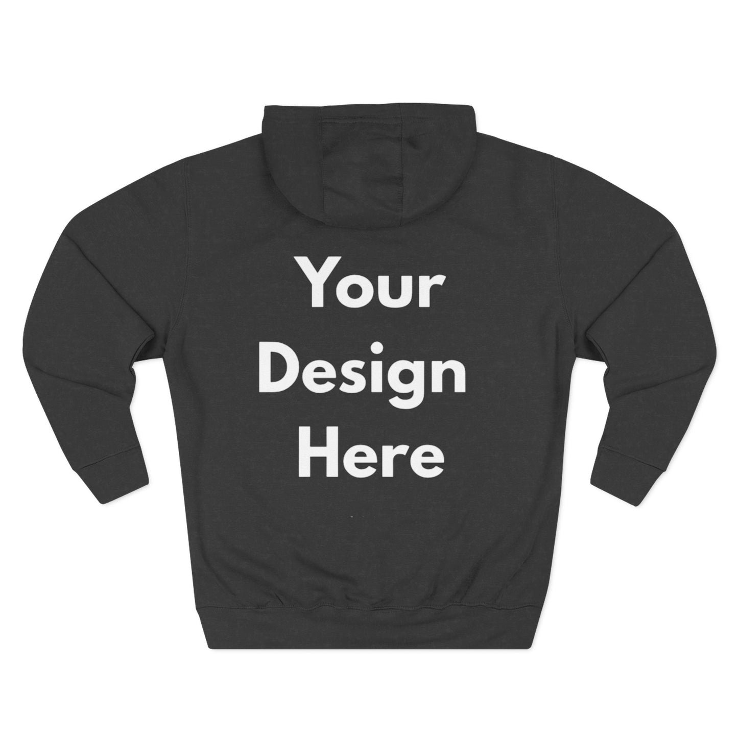 Three-Panel Fleece Hoodie — Customizable Blank Design Hoodie