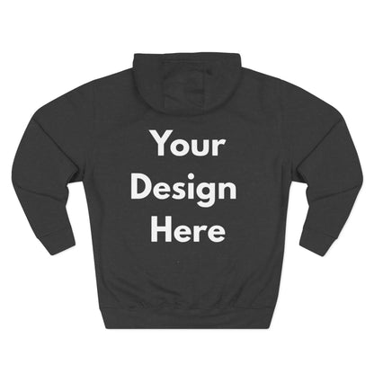 Three-Panel Fleece Hoodie — Customizable Blank Design Hoodie