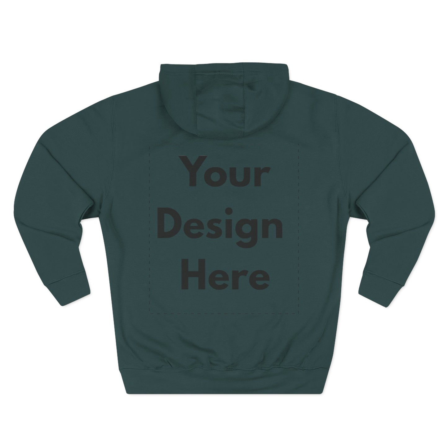 Three-Panel Fleece Hoodie — Customizable Blank Design Hoodie