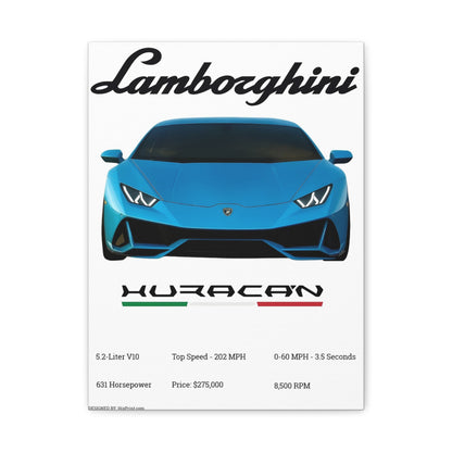 Custom Car Poster — Matte Stretched Canvas 1.25"