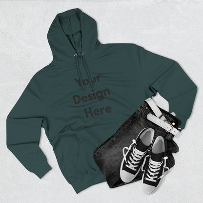 Three-Panel Fleece Hoodie — Customizable Blank Design Hoodie