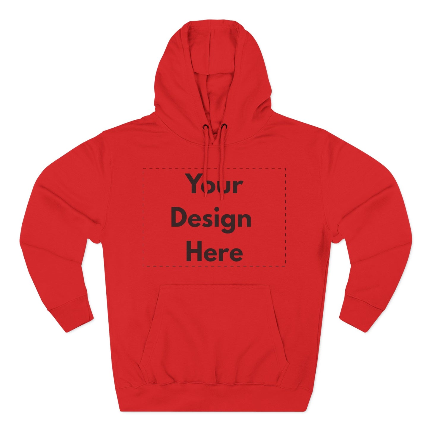 Three-Panel Fleece Hoodie — Customizable Blank Design Hoodie