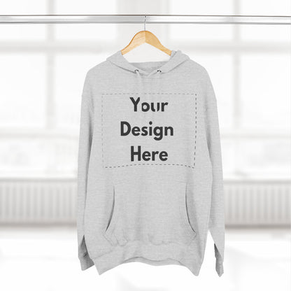 Three-Panel Fleece Hoodie — Customizable Blank Design Hoodie