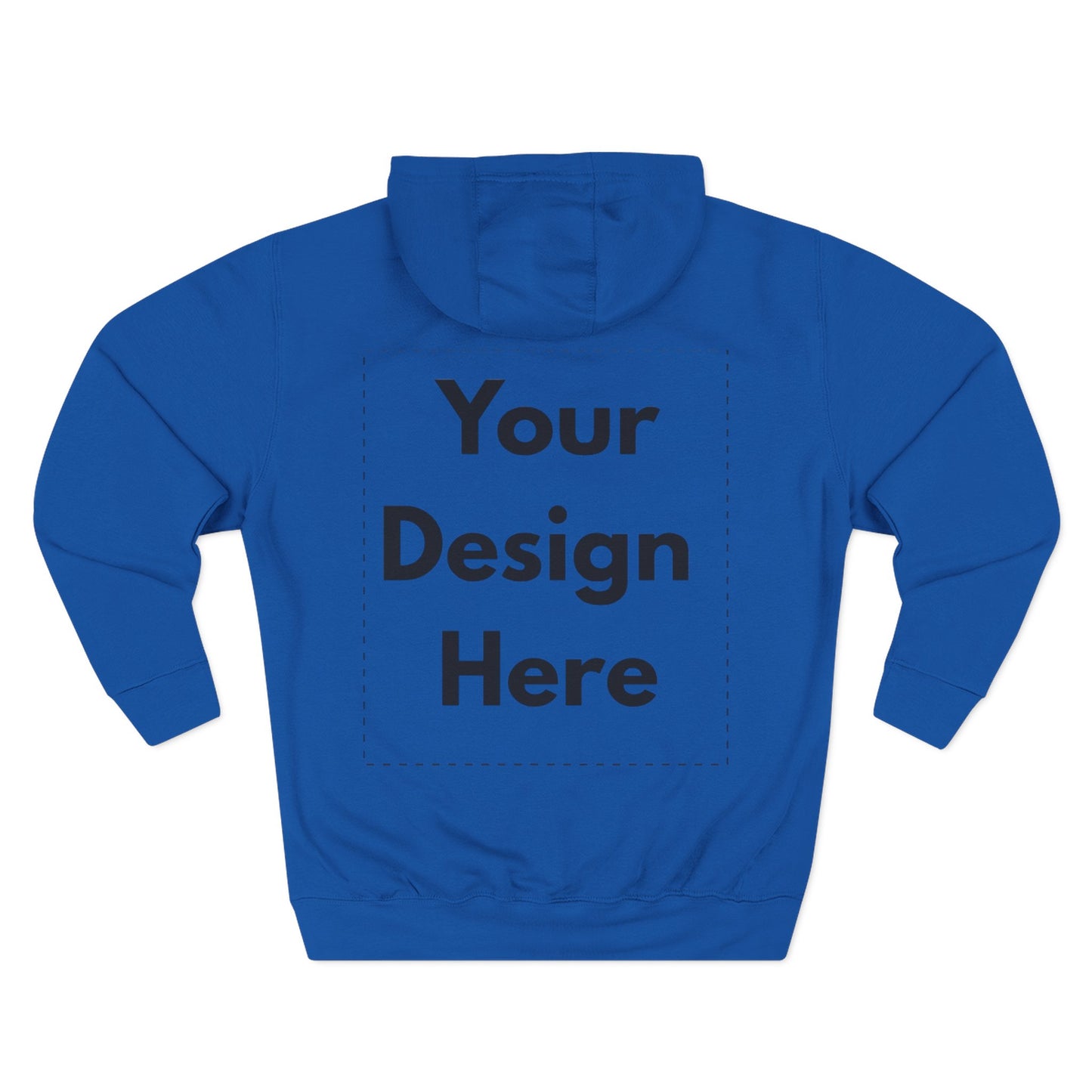 Three-Panel Fleece Hoodie — Customizable Blank Design Hoodie