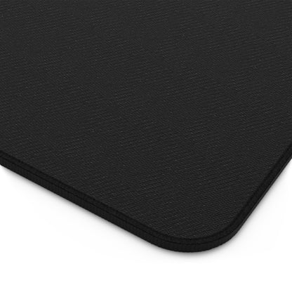 Black Desk Mat Mouse Pad — Minimal Office Desk Pad with Hixprint.com Logo