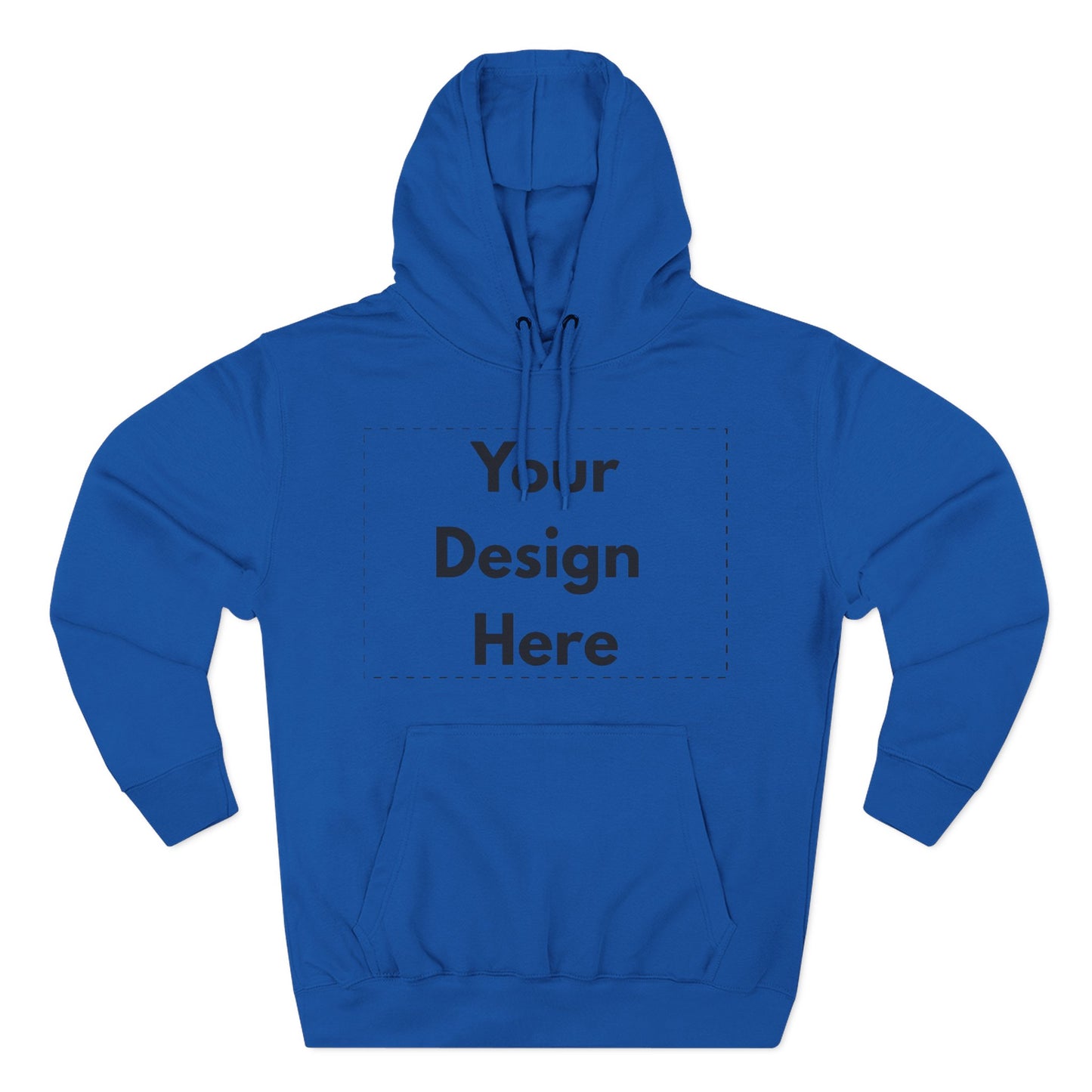 Three-Panel Fleece Hoodie — Customizable Blank Design Hoodie