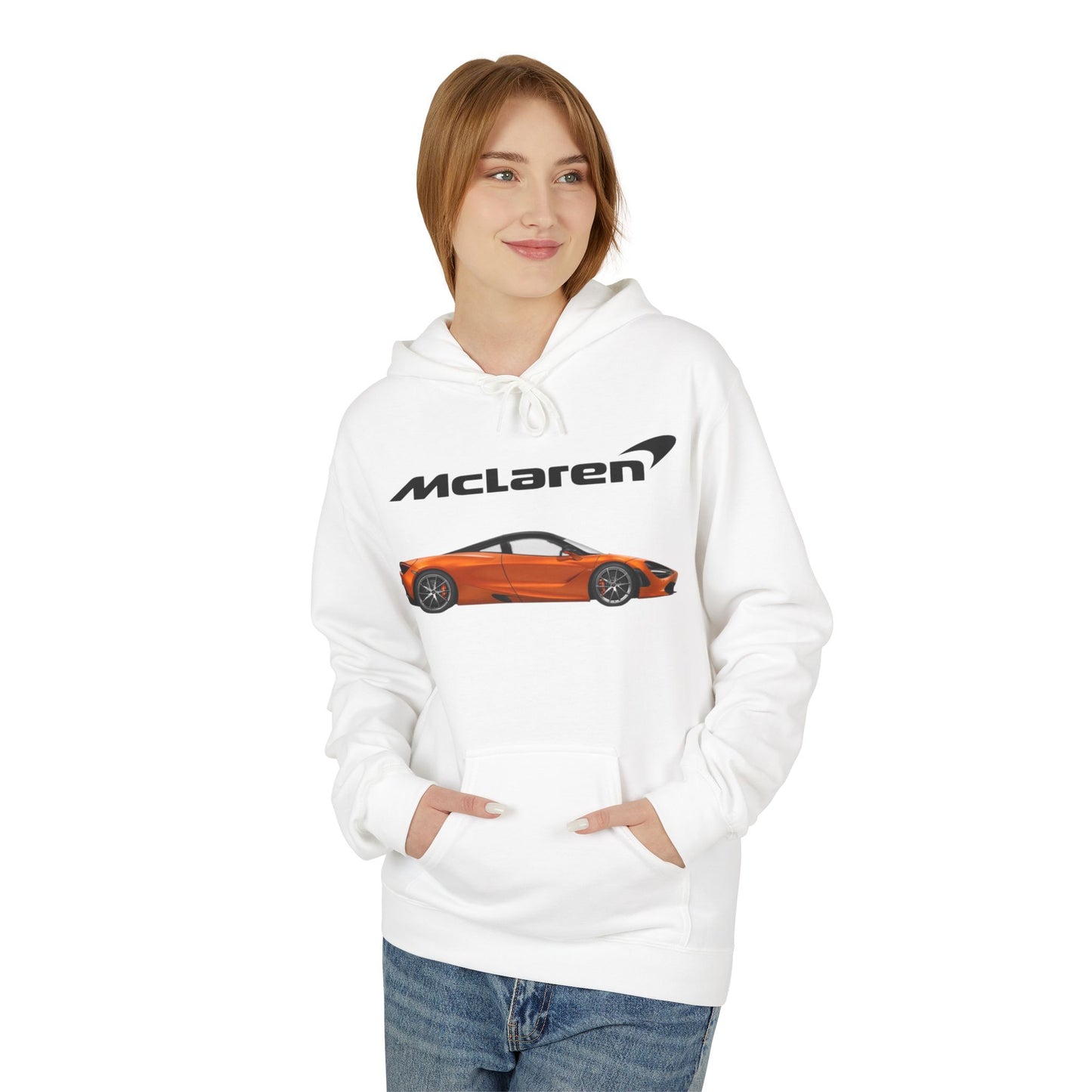 Hoodie | Orange McLaren Supercar Graphic Pullover - Hixprint