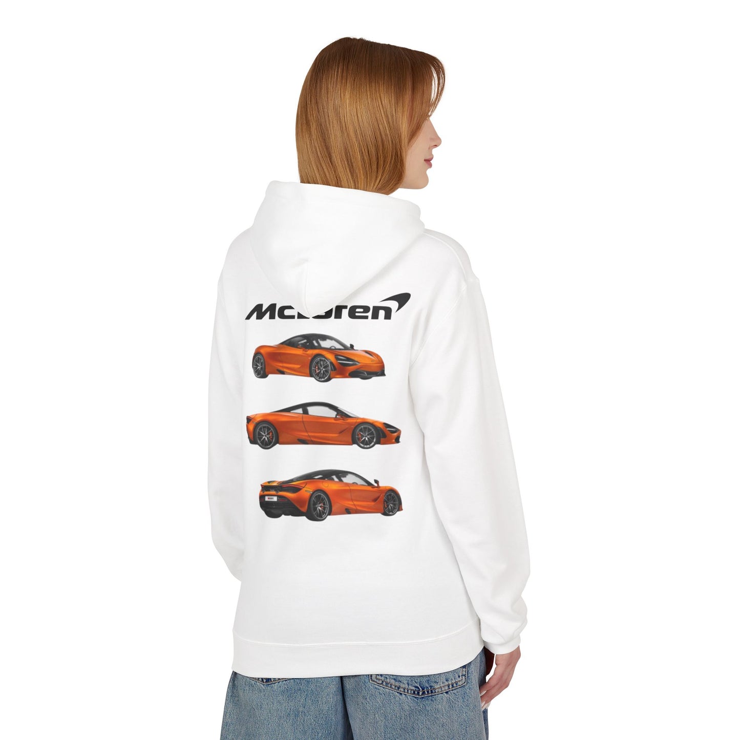 Hoodie | Orange McLaren Supercar Graphic Pullover - Hixprint