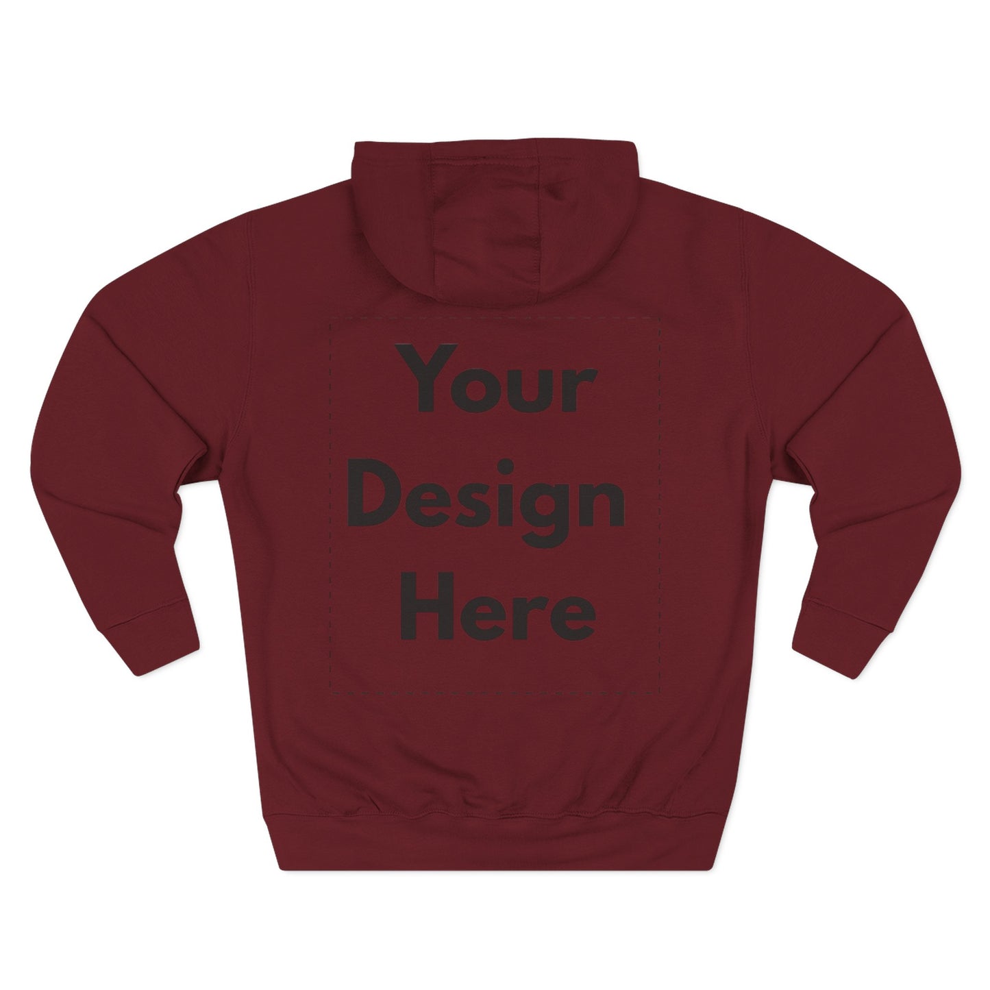 Three-Panel Fleece Hoodie — Customizable Blank Design Hoodie