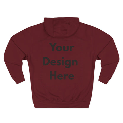 Three-Panel Fleece Hoodie — Customizable Blank Design Hoodie