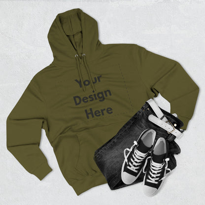 Three-Panel Fleece Hoodie — Customizable Blank Design Hoodie