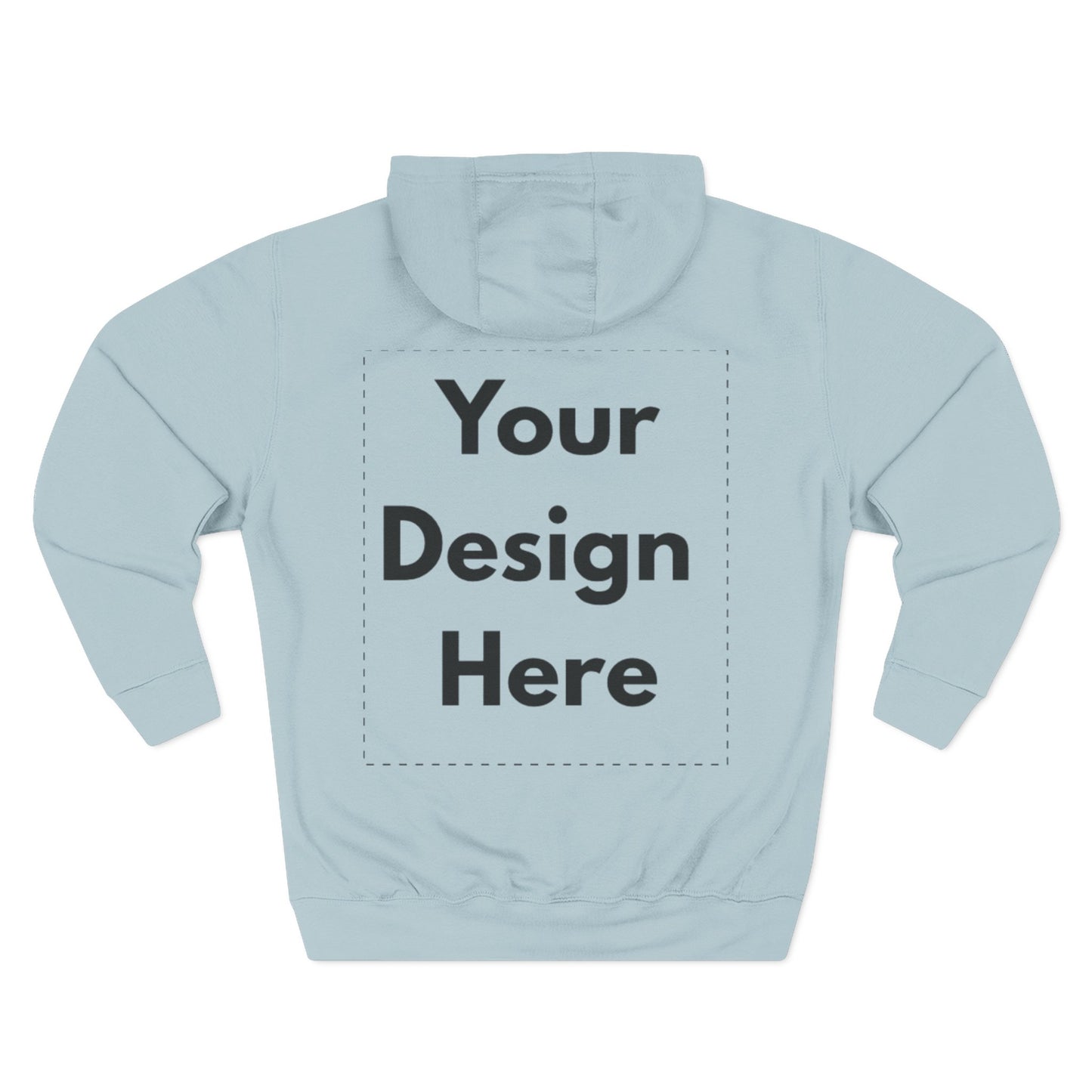 Three-Panel Fleece Hoodie — Customizable Blank Design Hoodie