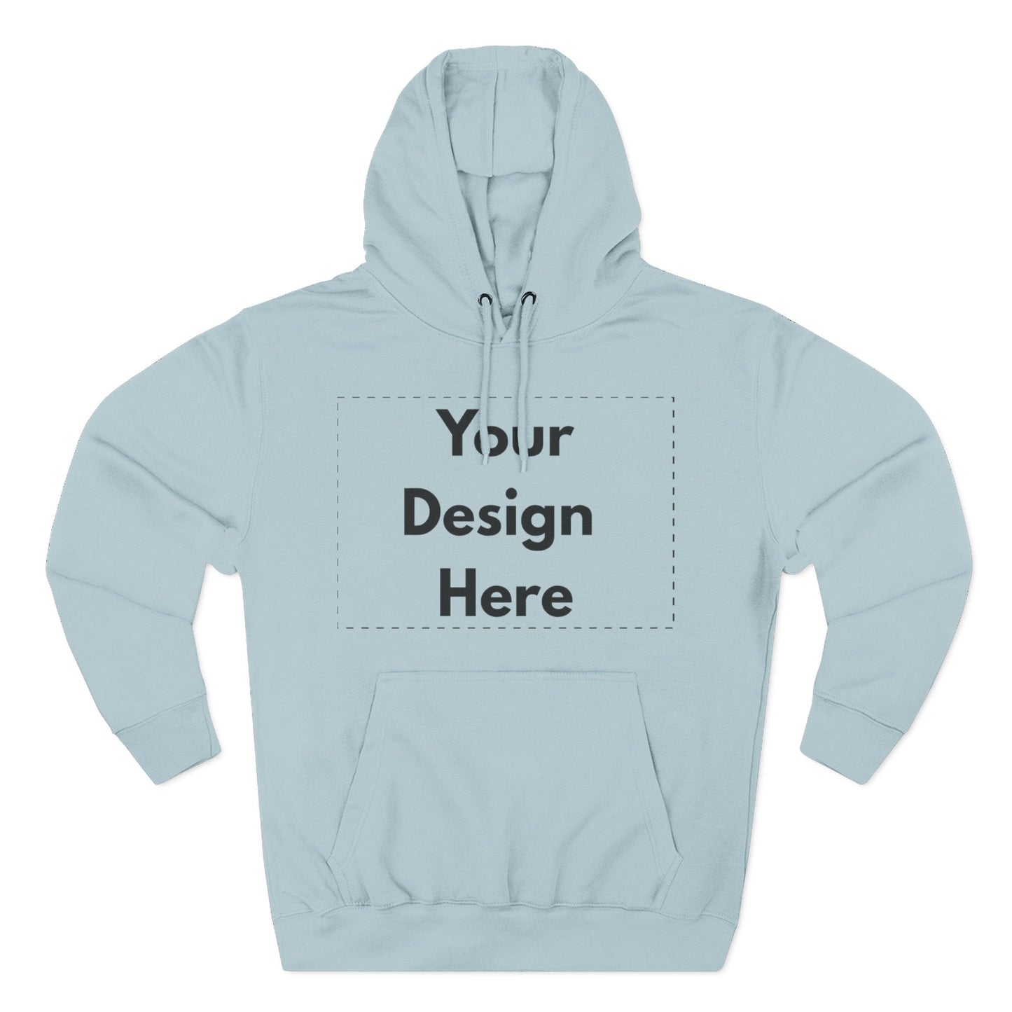 Three-Panel Fleece Hoodie — Customizable Blank Design Hoodie