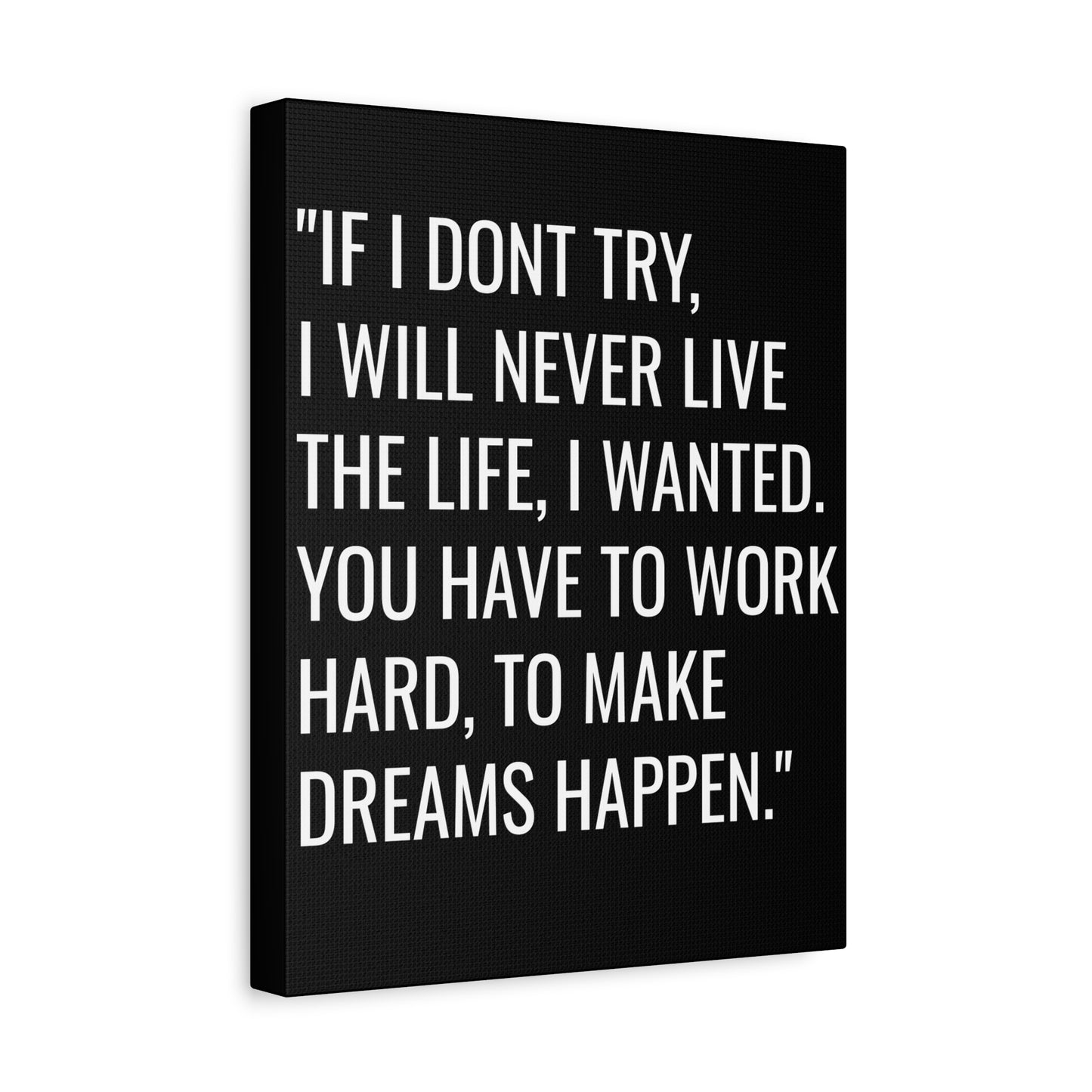 Personalized Motivational Quote Matte Canvas Print — Hixprint