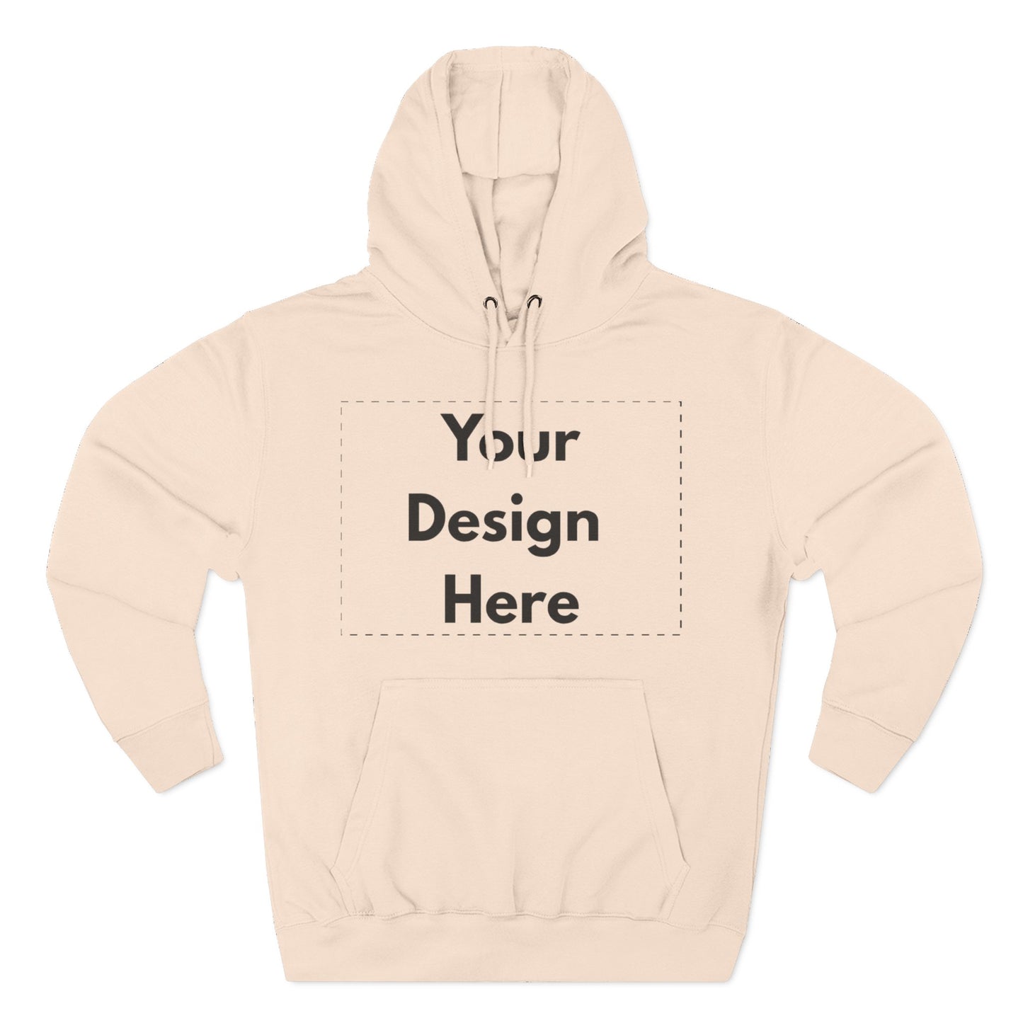 Three-Panel Fleece Hoodie — Customizable Blank Design Hoodie