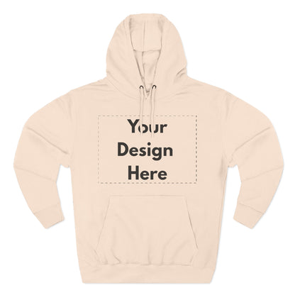 Three-Panel Fleece Hoodie — Customizable Blank Design Hoodie