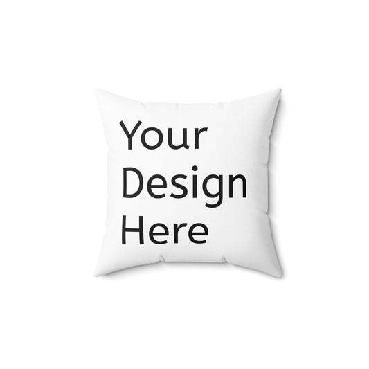 Personalized Spun Polyester Square Pillow - Custom Design, Home Decor, Gift for All Occasions, Stylish Cushion
