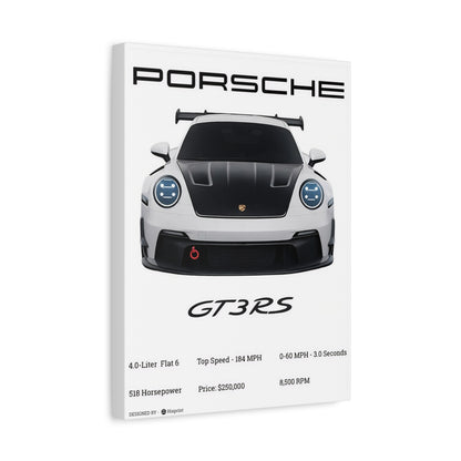 Porsche 911 GT3RS  Car Poster — Matte Stretched Canvas 1.25" - Hixprint