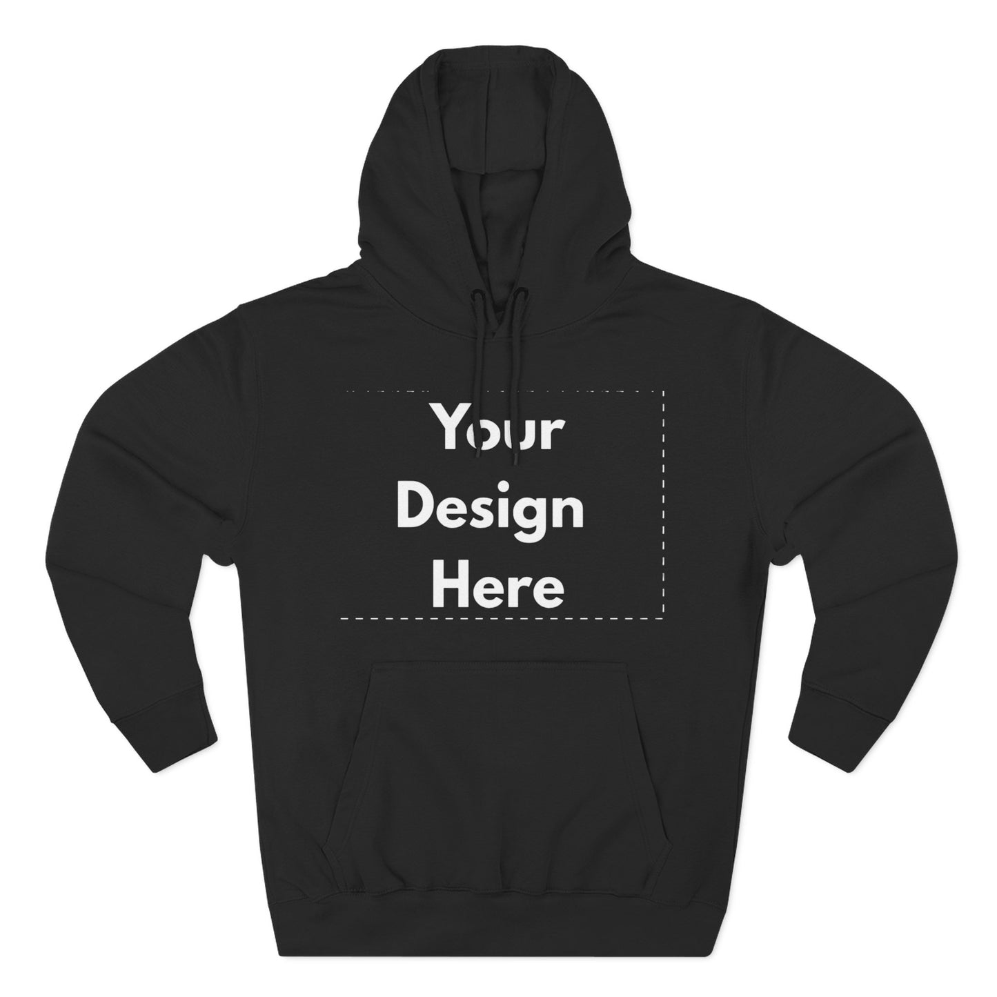 Three-Panel Fleece Hoodie — Customizable Blank Design Hoodie