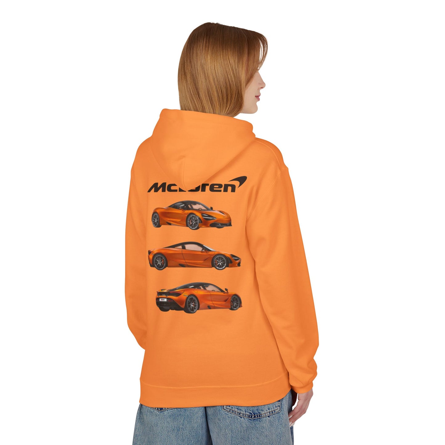 Hoodie | Orange McLaren Supercar Graphic Pullover - Hixprint