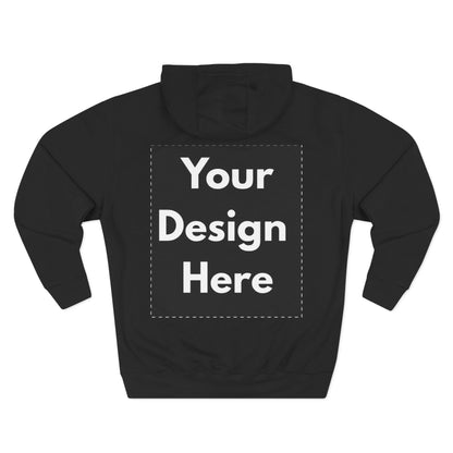 Three-Panel Fleece Hoodie — Customizable Blank Design Hoodie