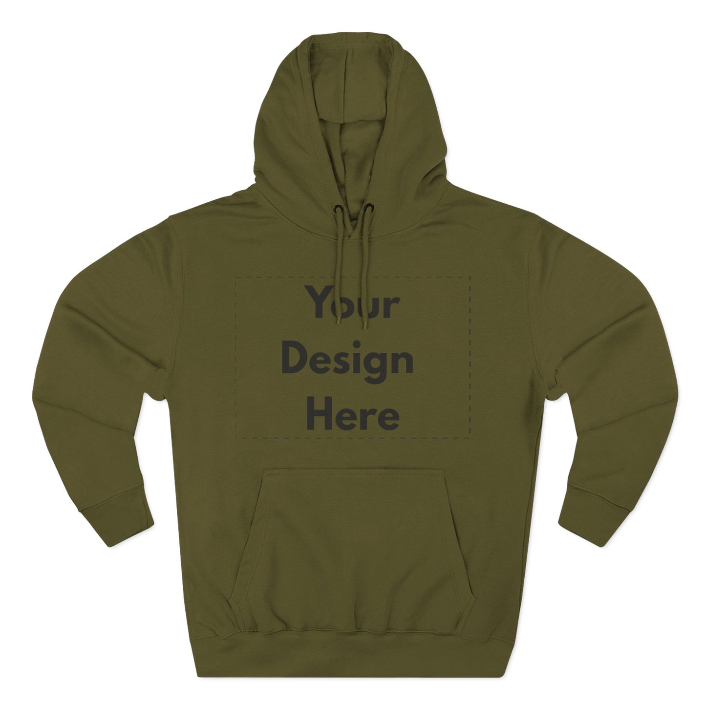 Three-Panel Fleece Hoodie — Customizable Blank Design Hoodie