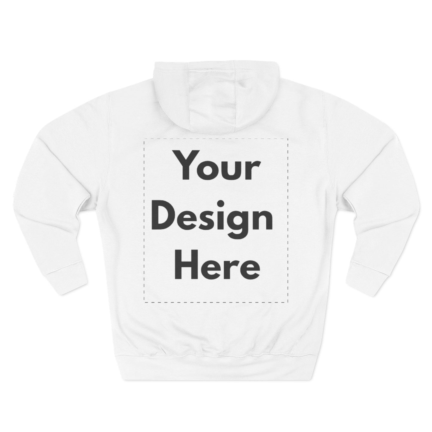 Three-Panel Fleece Hoodie — Customizable Blank Design Hoodie