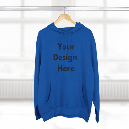 Three-Panel Fleece Hoodie — Customizable Blank Design Hoodie