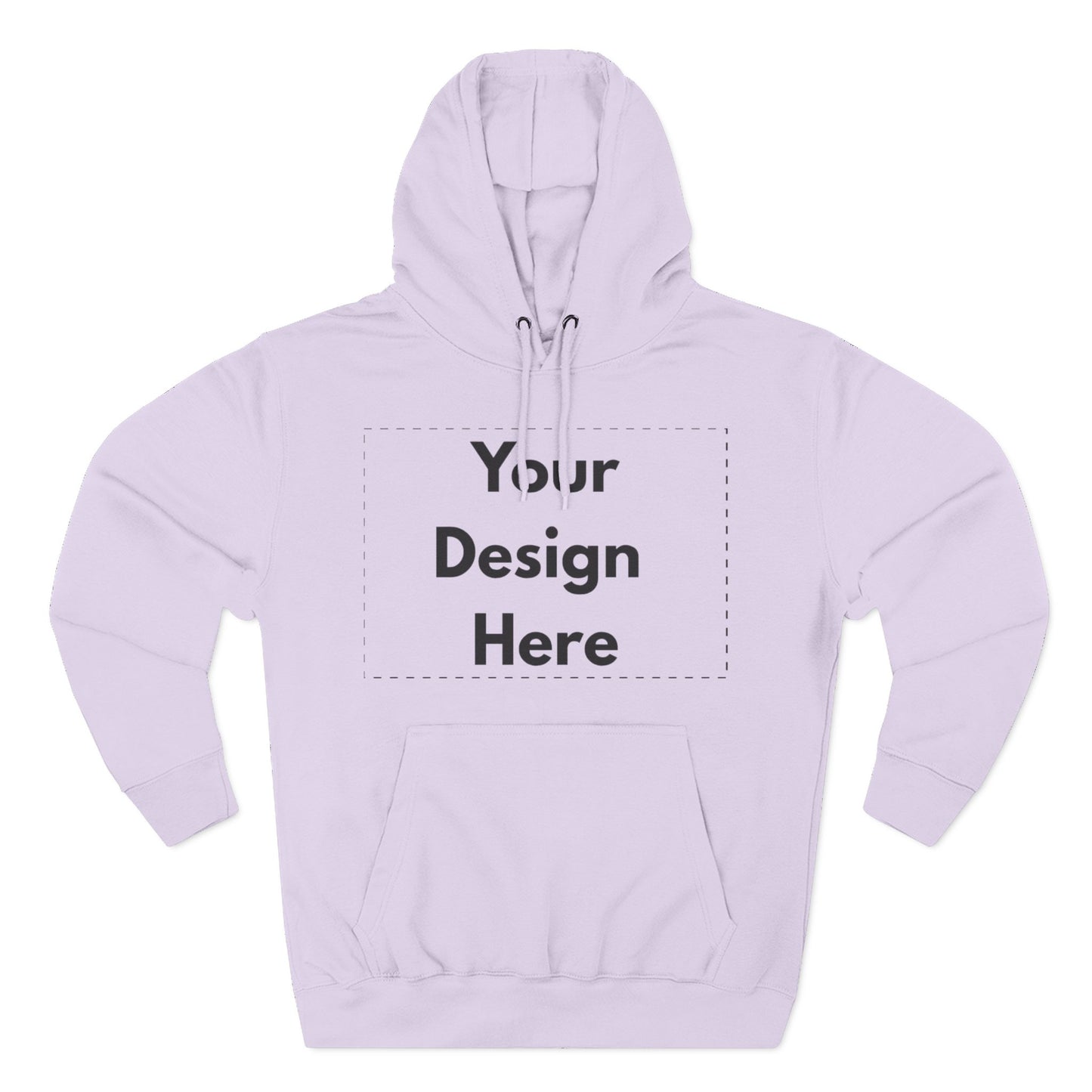 Three-Panel Fleece Hoodie — Customizable Blank Design Hoodie