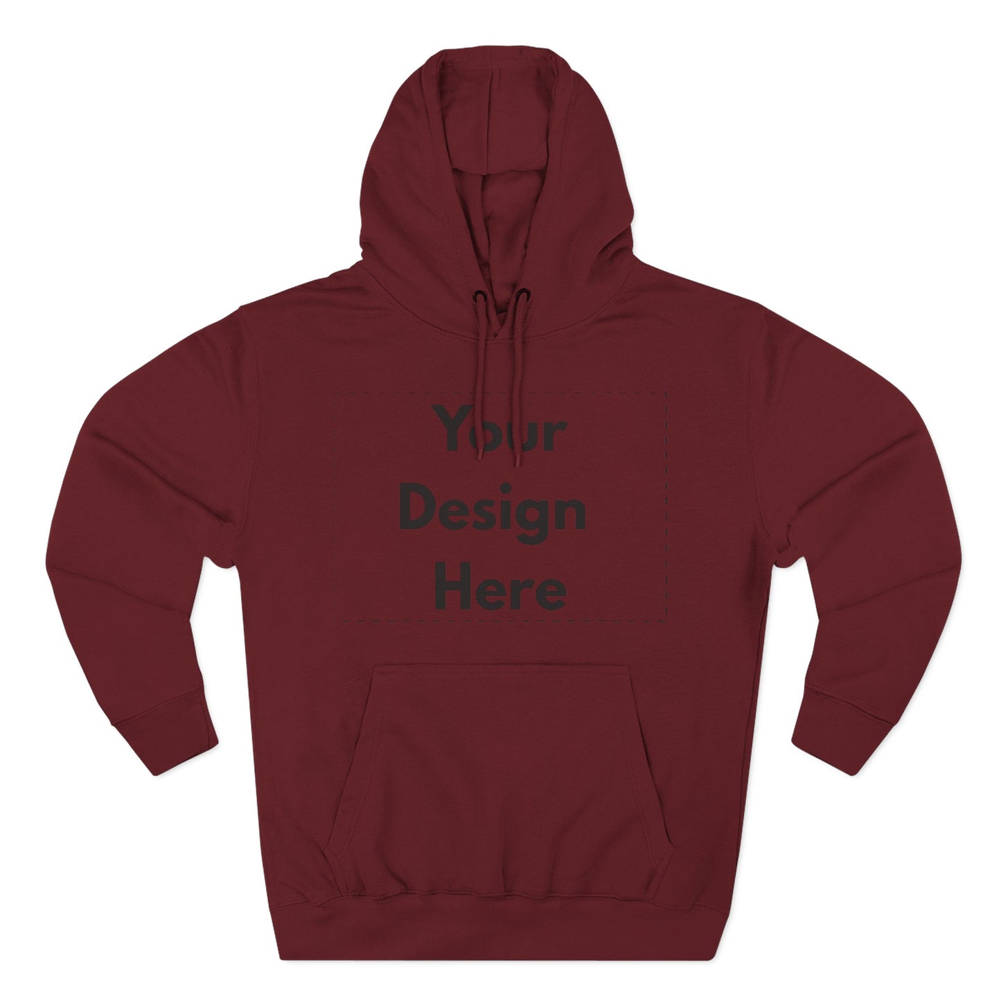 Three-Panel Fleece Hoodie — Customizable Blank Design Hoodie