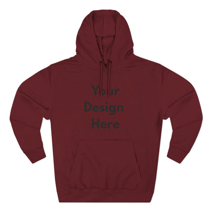 Three-Panel Fleece Hoodie — Customizable Blank Design Hoodie