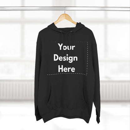 Three-Panel Fleece Hoodie — Customizable Blank Design Hoodie