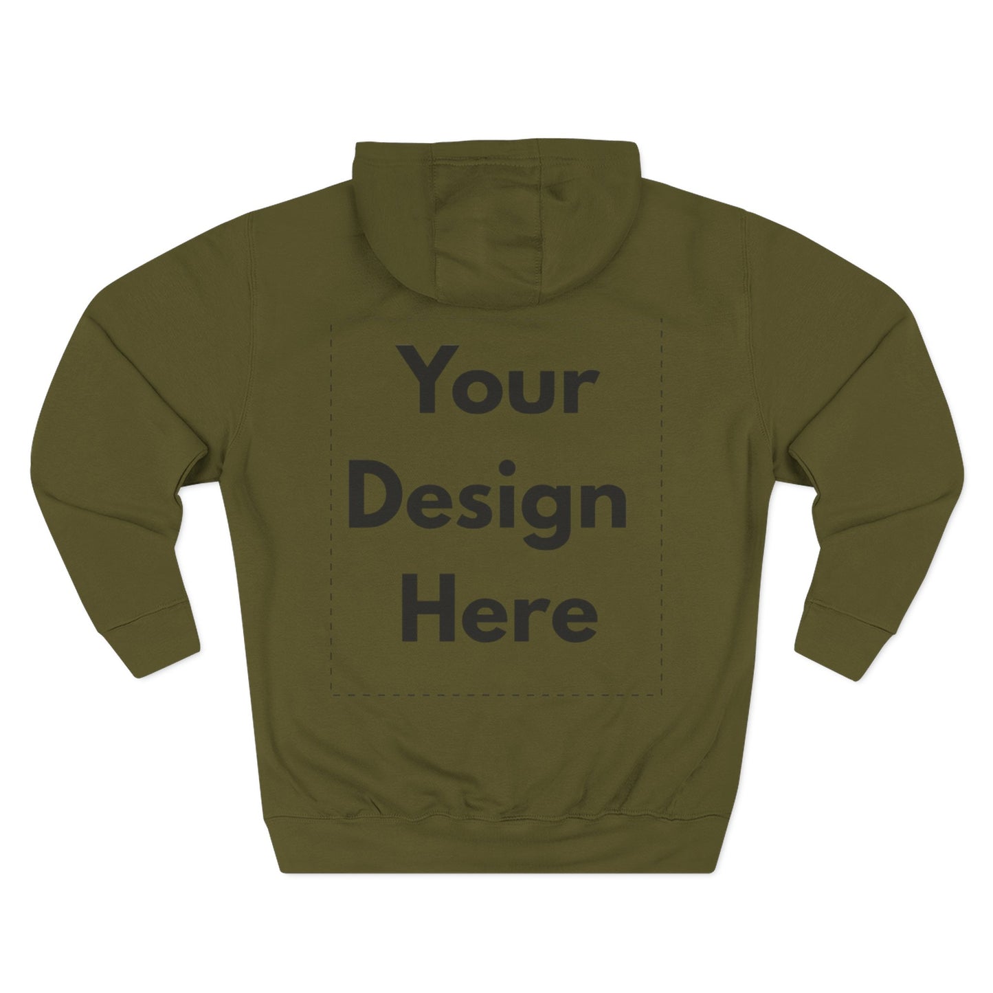 Three-Panel Fleece Hoodie — Customizable Blank Design Hoodie