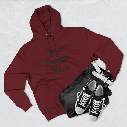 Three-Panel Fleece Hoodie — Customizable Blank Design Hoodie