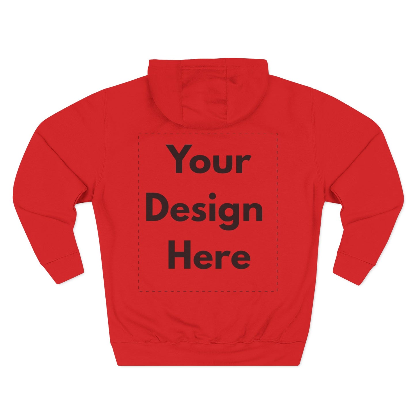 Three-Panel Fleece Hoodie — Customizable Blank Design Hoodie