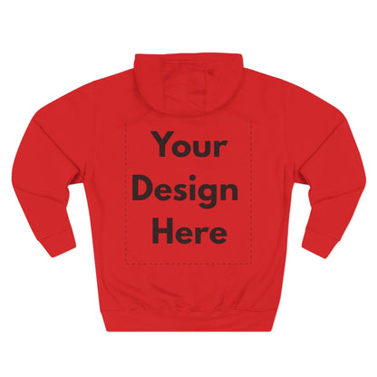 Three-Panel Fleece Hoodie — Customizable Blank Design Hoodie