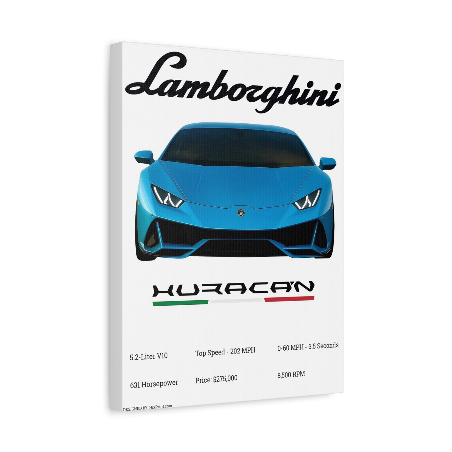 Custom Car Poster — Matte Stretched Canvas 1.25"