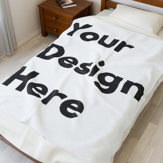 Personalizable Velveteen Plush Blanket