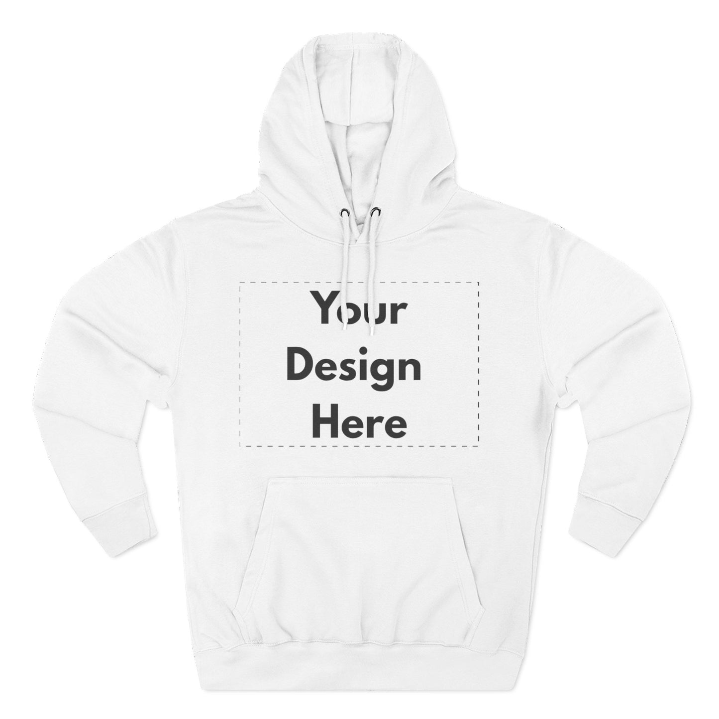 Three-Panel Fleece Hoodie — Customizable Blank Design Hoodie