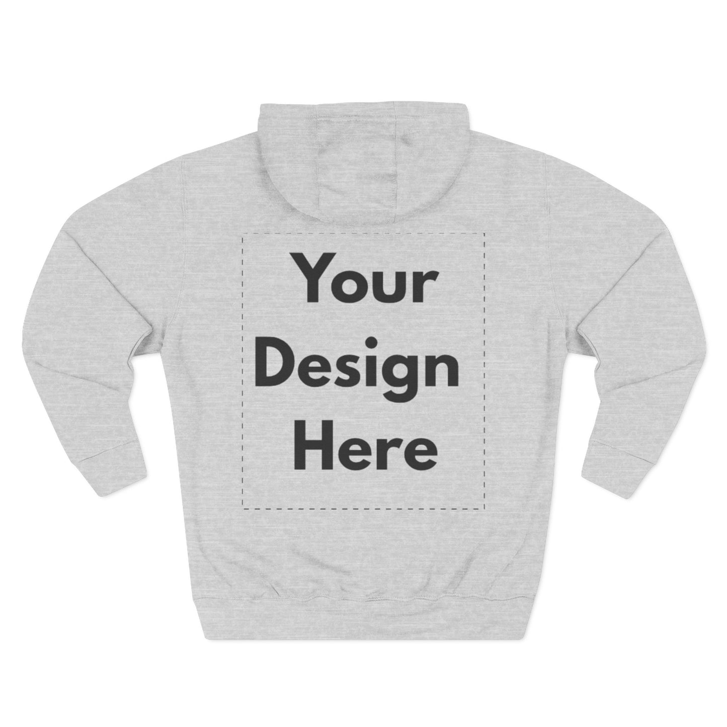 Three-Panel Fleece Hoodie — Customizable Blank Design Hoodie