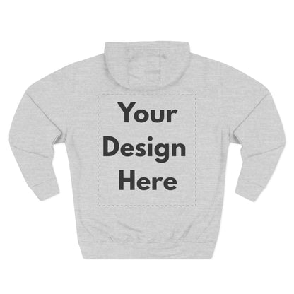 Three-Panel Fleece Hoodie — Customizable Blank Design Hoodie