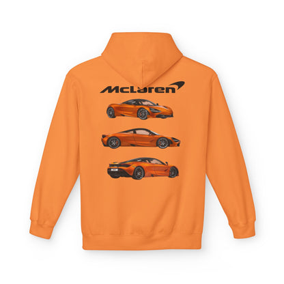 Hoodie | Orange McLaren Supercar Graphic Pullover - Hixprint