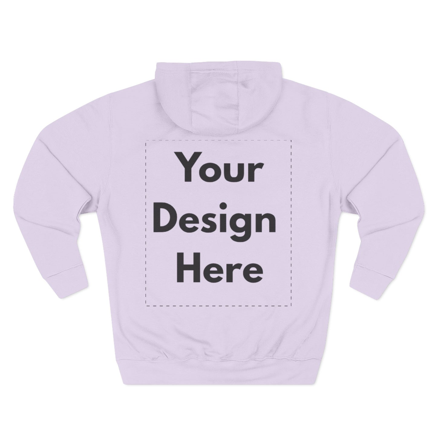 Three-Panel Fleece Hoodie — Customizable Blank Design Hoodie