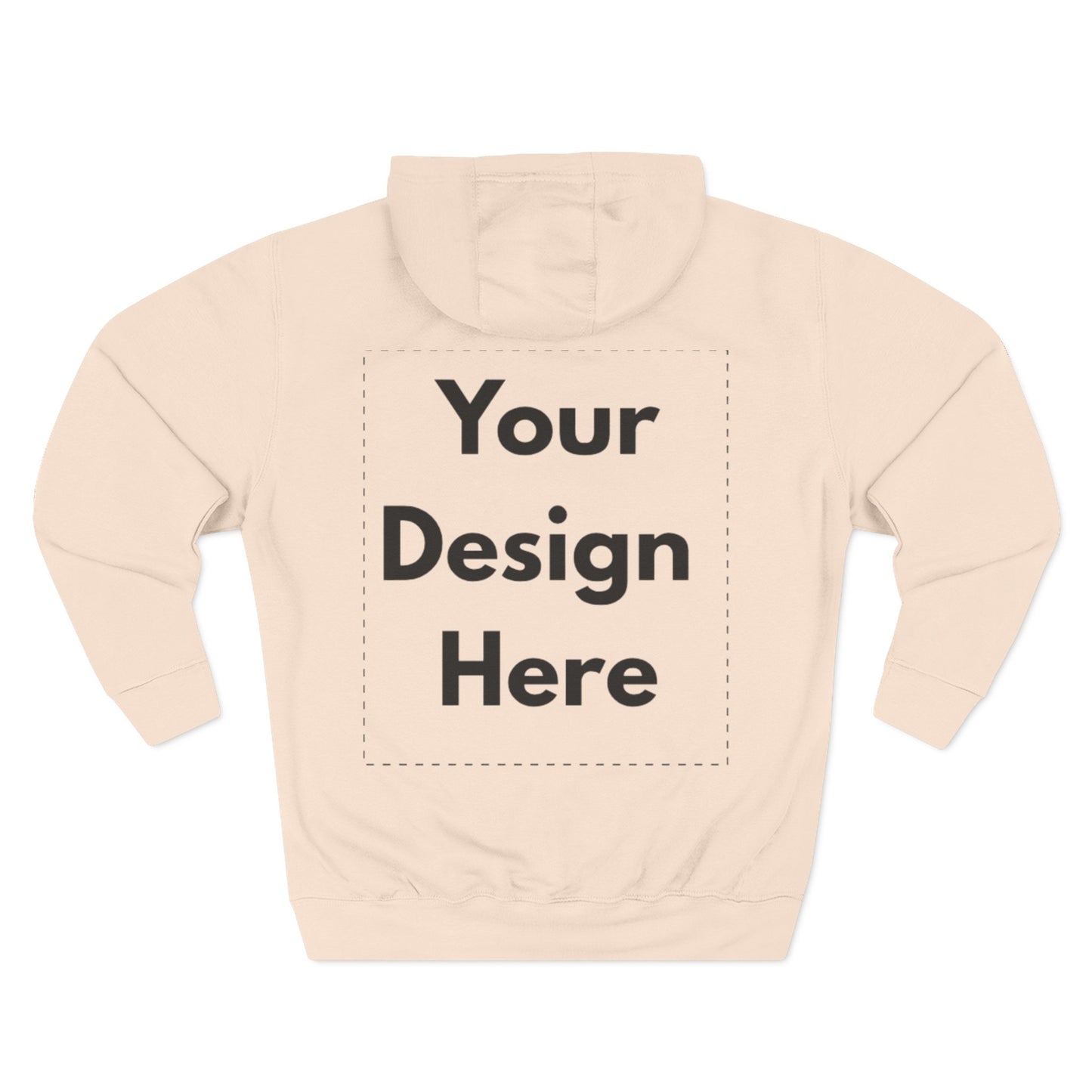 Three-Panel Fleece Hoodie — Customizable Blank Design Hoodie